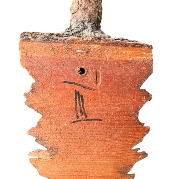 Vintage Wooden Carved Old Man Beard Head Bust Hillbilly Wall Hanger 12” x 6 1/2” - Picture 4 of 4